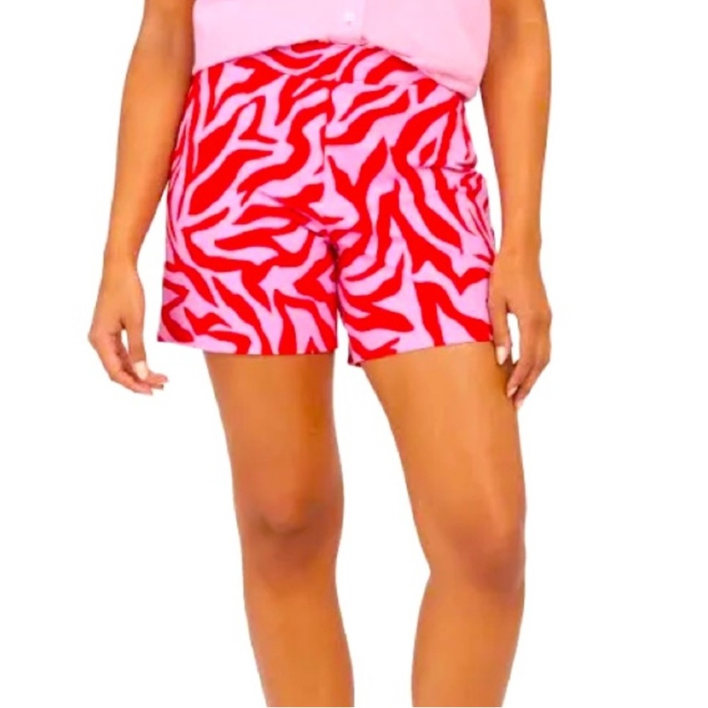 SPANX on the go zebra Red and Pink Shorts